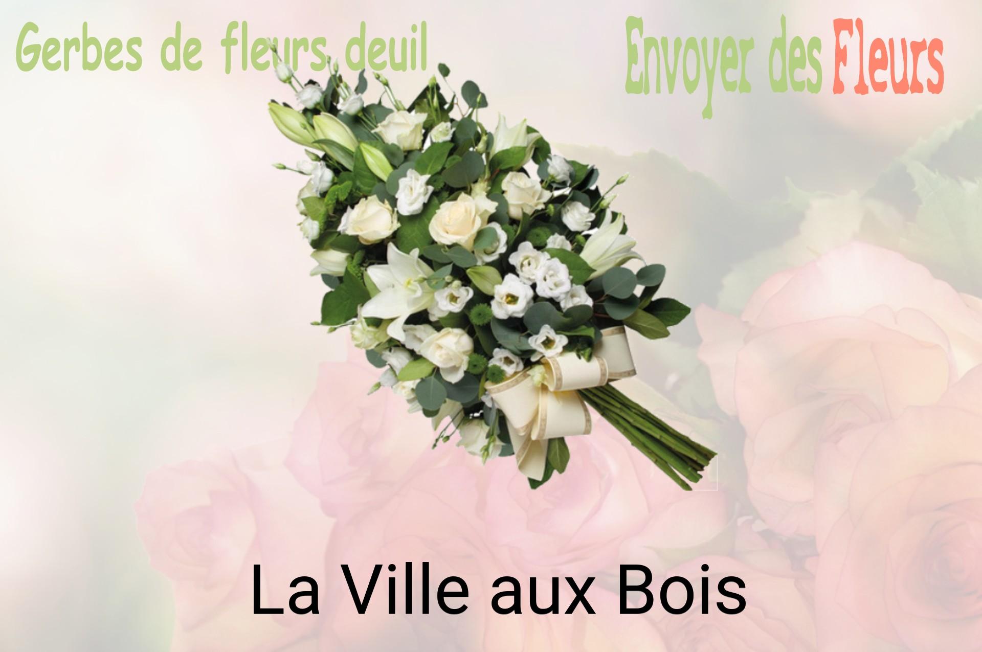 Gerbe de fleurs de deuil livrée à La Ville-aux-Bois